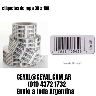 etiquetas de ropa 30 x 100
