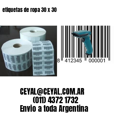 etiquetas de ropa 30 x 30