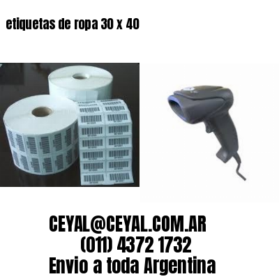 etiquetas de ropa 30 x 40