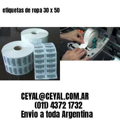 etiquetas de ropa 30 x 50