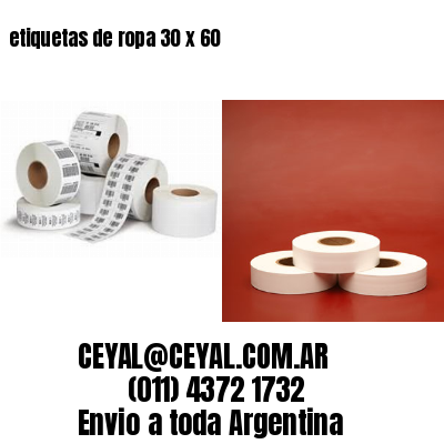 etiquetas de ropa 30 x 60