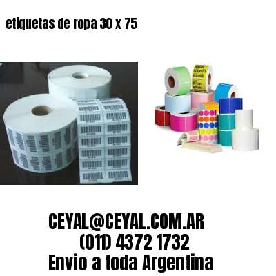 etiquetas de ropa 30 x 75