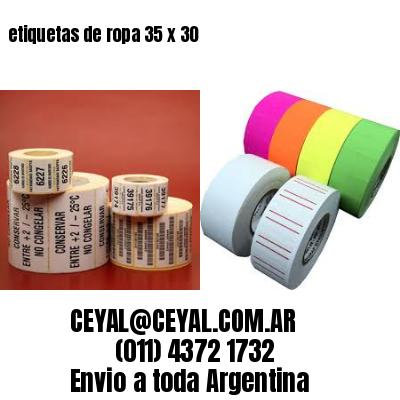 etiquetas de ropa 35 x 30