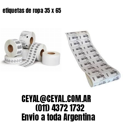 etiquetas de ropa 35 x 65