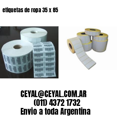 etiquetas de ropa 35 x 85