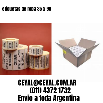 etiquetas de ropa 35 x 90