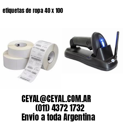 etiquetas de ropa 40 x 100