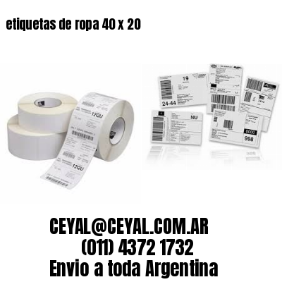 etiquetas de ropa 40 x 20