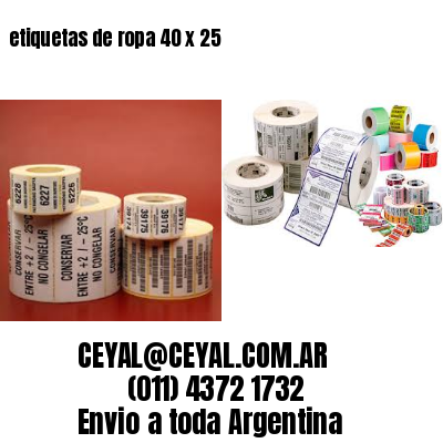 etiquetas de ropa 40 x 25