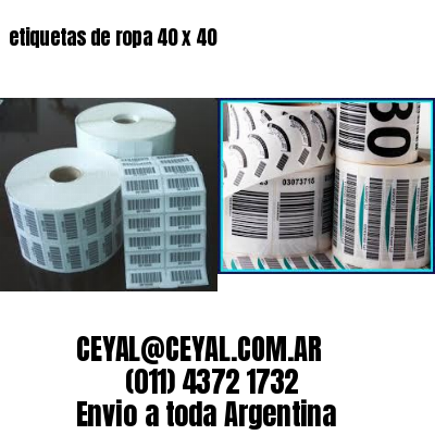 etiquetas de ropa 40 x 40