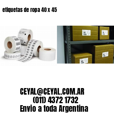 etiquetas de ropa 40 x 45