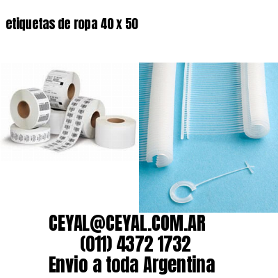 etiquetas de ropa 40 x 50