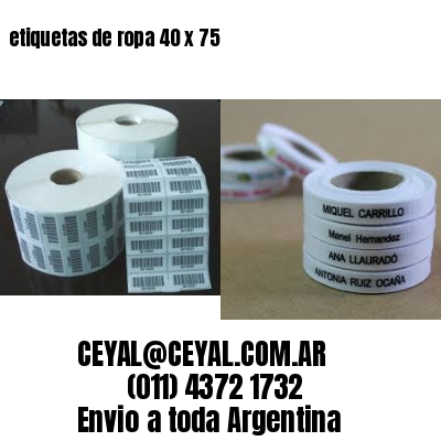etiquetas de ropa 40 x 75