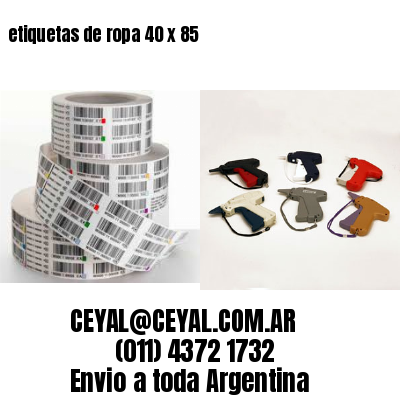etiquetas de ropa 40 x 85