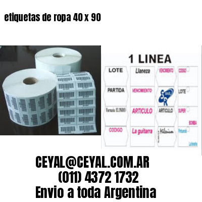 etiquetas de ropa 40 x 90