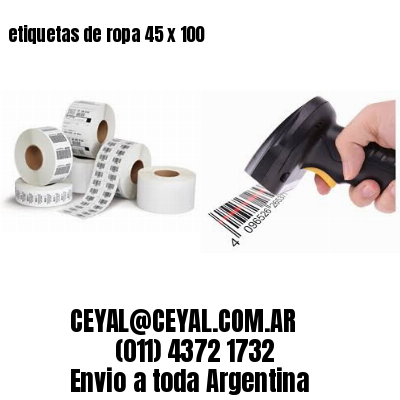 etiquetas de ropa 45 x 100