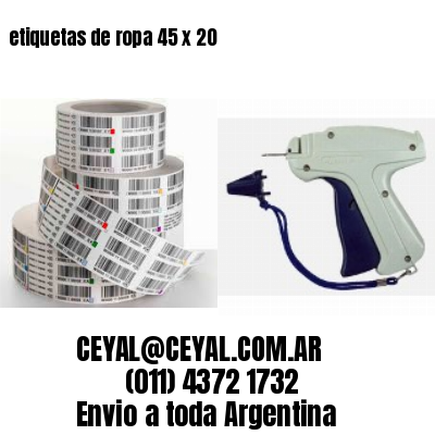 etiquetas de ropa 45 x 20