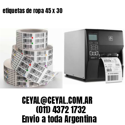 etiquetas de ropa 45 x 30