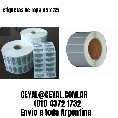 etiquetas de ropa 45 x 35