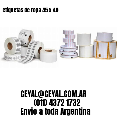 etiquetas de ropa 45 x 40