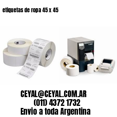etiquetas de ropa 45 x 45