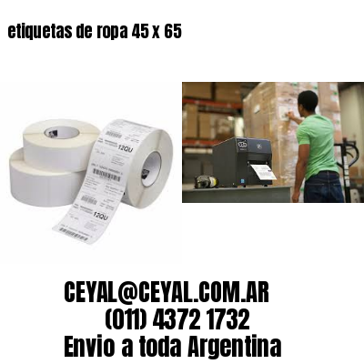 etiquetas de ropa 45 x 65