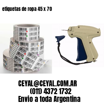 etiquetas de ropa 45 x 70