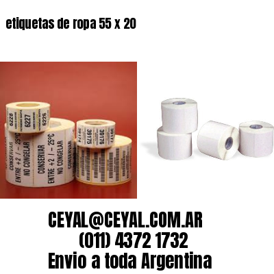 etiquetas de ropa 55 x 20
