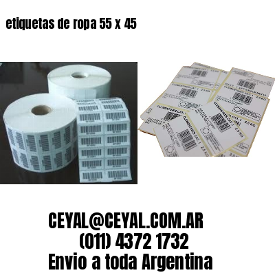 etiquetas de ropa 55 x 45
