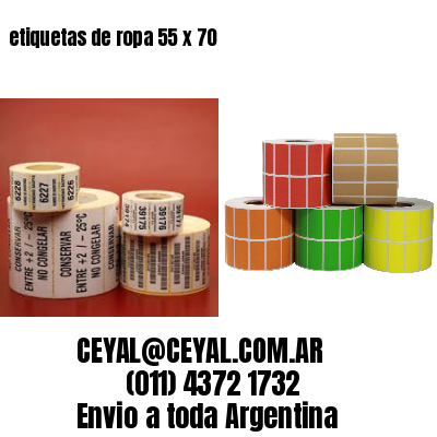 etiquetas de ropa 55 x 70