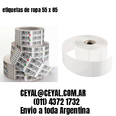 etiquetas de ropa 55 x 85