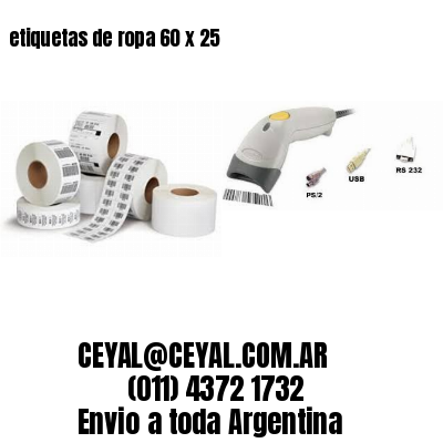 etiquetas de ropa 60 x 25