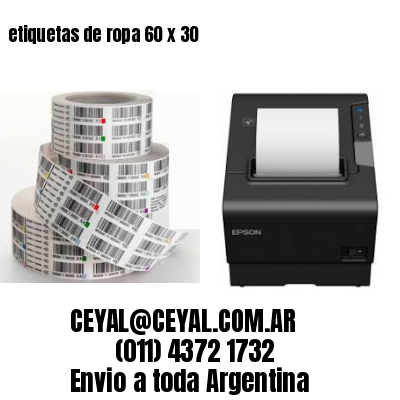 etiquetas de ropa 60 x 30