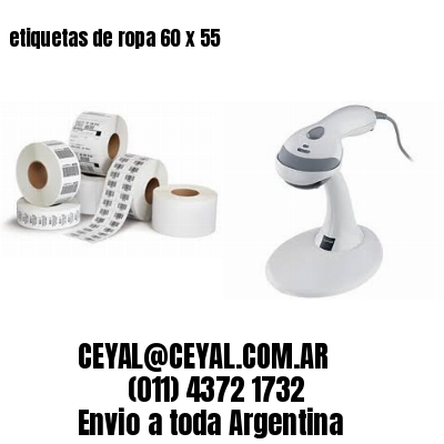 etiquetas de ropa 60 x 55
