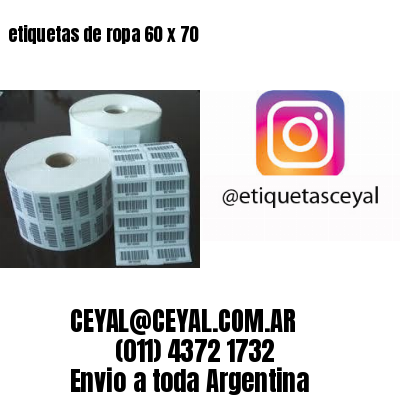 etiquetas de ropa 60 x 70