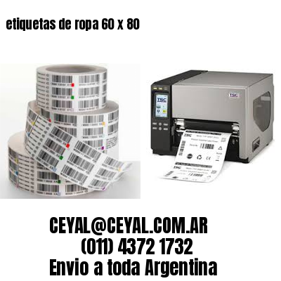 etiquetas de ropa 60 x 80