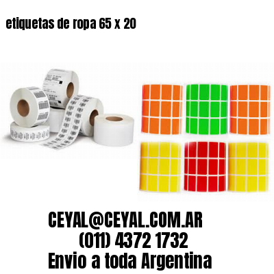 etiquetas de ropa 65 x 20