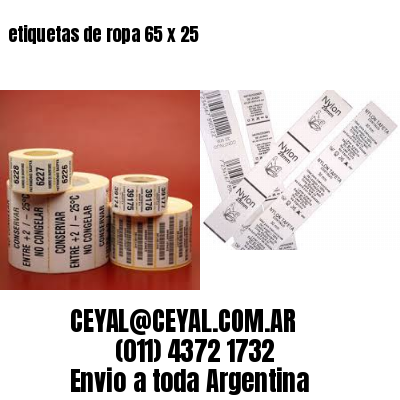 etiquetas de ropa 65 x 25
