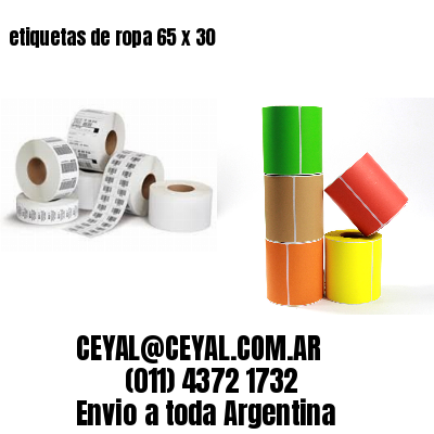 etiquetas de ropa 65 x 30