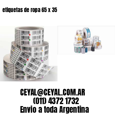 etiquetas de ropa 65 x 35