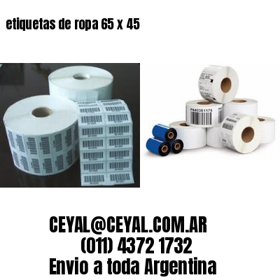 etiquetas de ropa 65 x 45