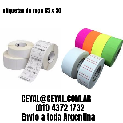 etiquetas de ropa 65 x 50