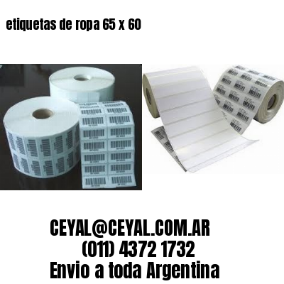 etiquetas de ropa 65 x 60