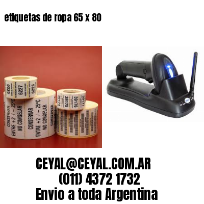 etiquetas de ropa 65 x 80