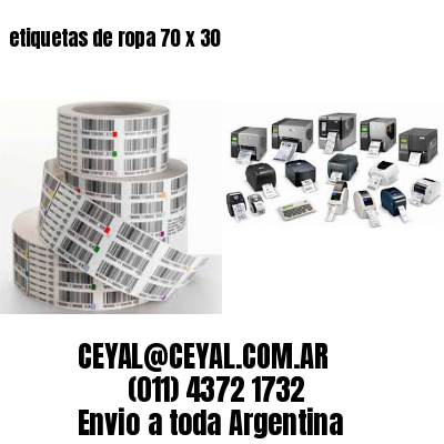 etiquetas de ropa 70 x 30