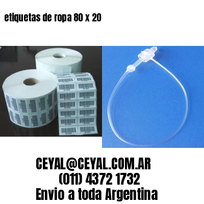 etiquetas de ropa 80 x 20