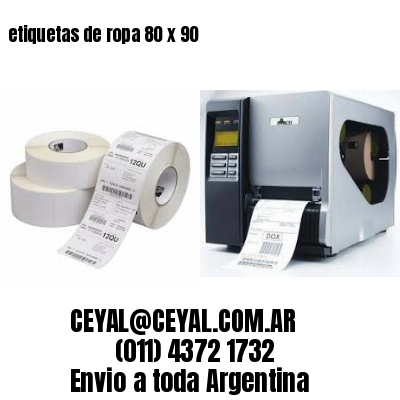 etiquetas de ropa 80 x 90