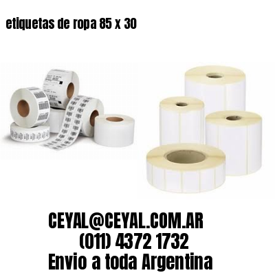 etiquetas de ropa 85 x 30