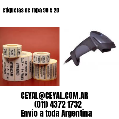 etiquetas de ropa 90 x 20