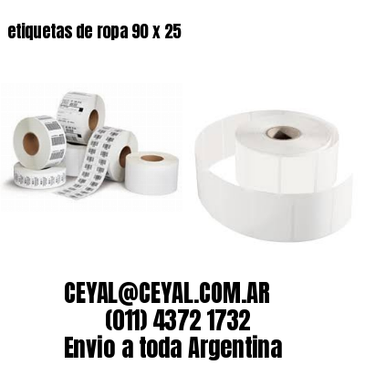 etiquetas de ropa 90 x 25